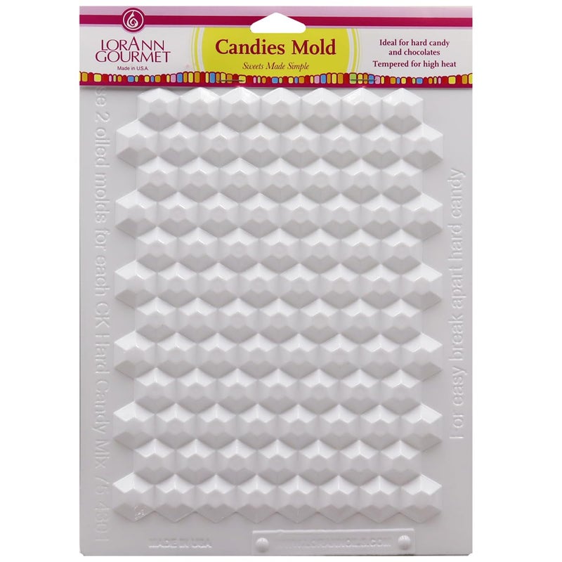 LorAnn Oils LorAnn Hard Candy Making Mold Gems Set - Includes Rectangle, Hexagon and Disc Molds - Image 3